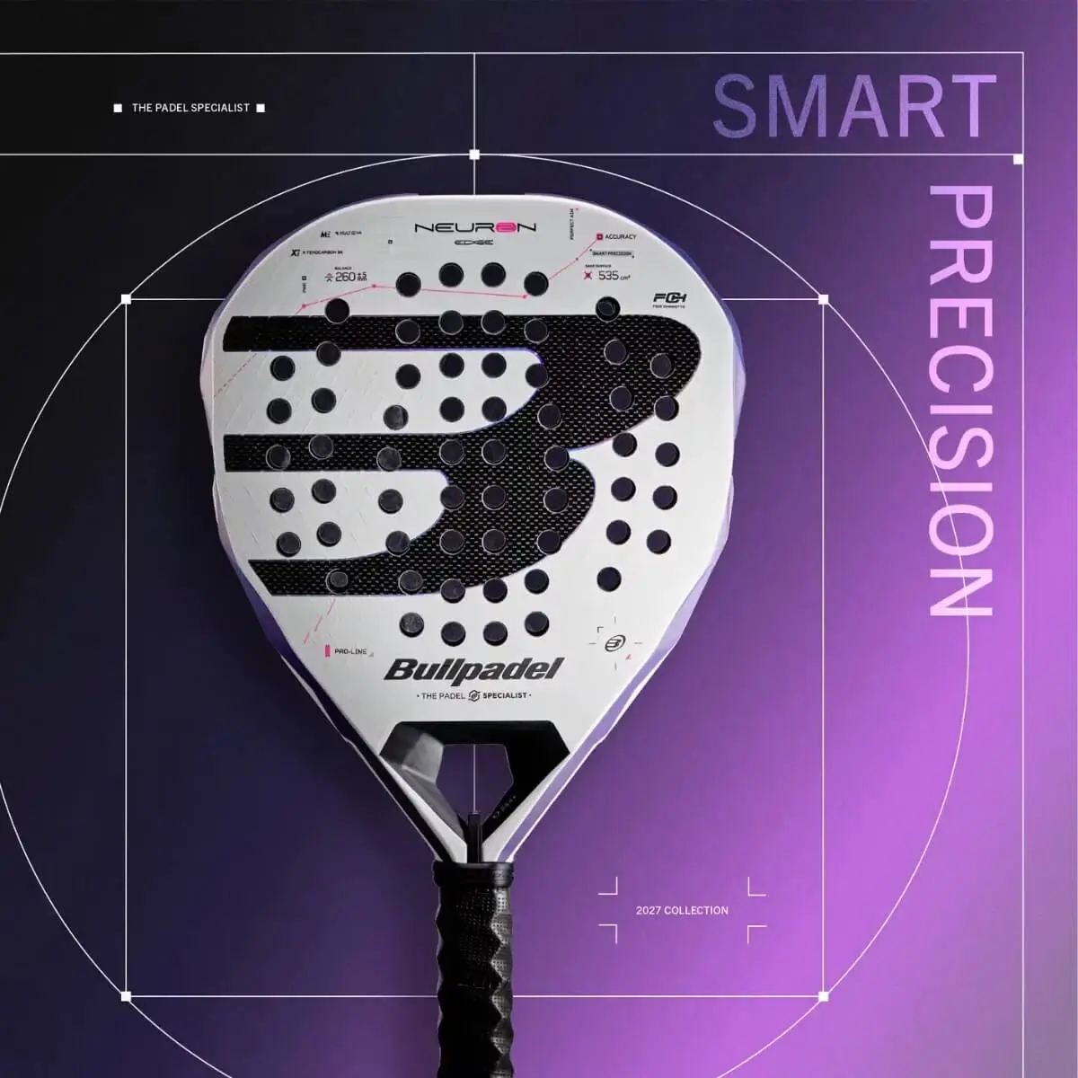 Raquette de Padel Bullpadel Neuron 02 Edge 27, Carbone, Adulte – Image 8